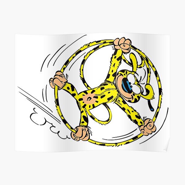 Marsupilami roulant en queue Poster