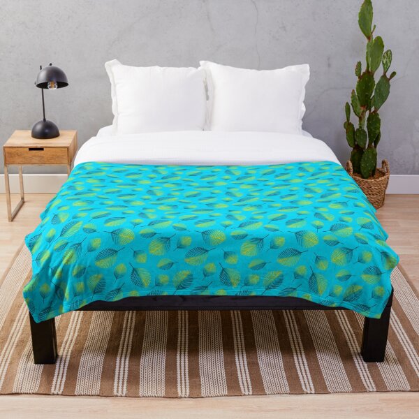 Item preview, blue pattern for the background postcards fabric nature leaves flowers designed and sold by IriSev.