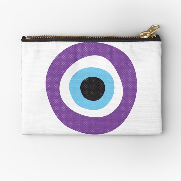 Purple Evil Eye Symbol Zipper Pouch