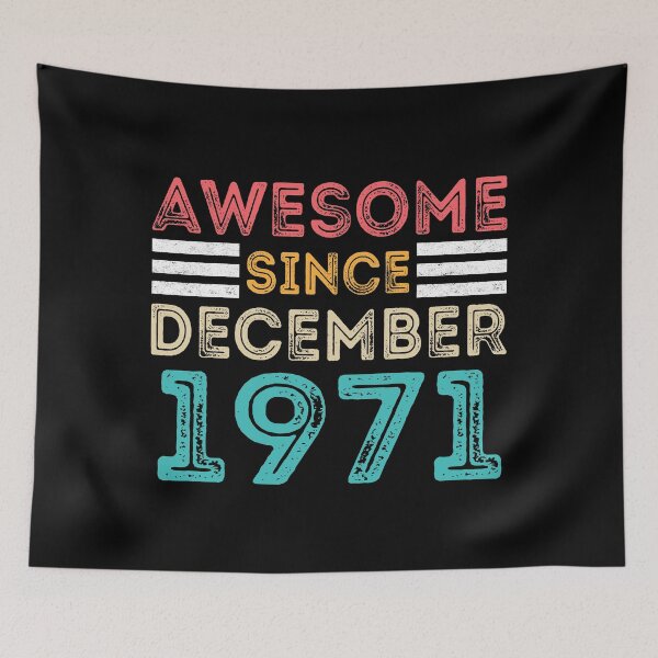 Item preview, Retro Vintage 49th Birthday - Awesome Since December 1971 designed and sold by meedTee.