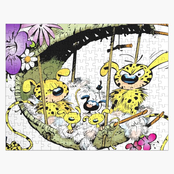 Artikel-Vorschau von Marsupilami im Nest mit Familie, designt und verkauft von Hubashop.