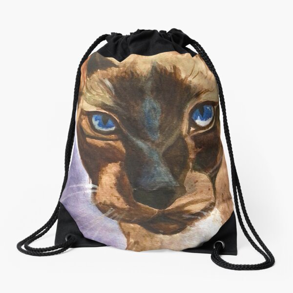 Piercing Blue Drawstring Bag