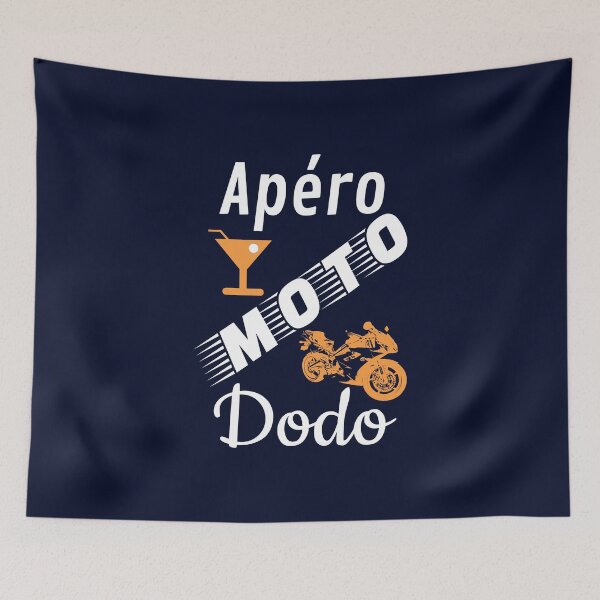 Item preview, apero moto dodo humor gift for orange blue background designed and sold by sex-sansbol.