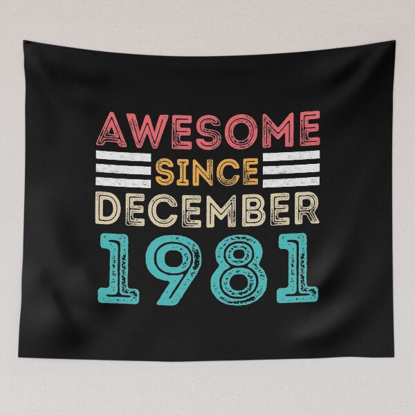 Item preview, Retro Vintage 39th Birthday - Awesome Since December 1981 designed and sold by meedTee.