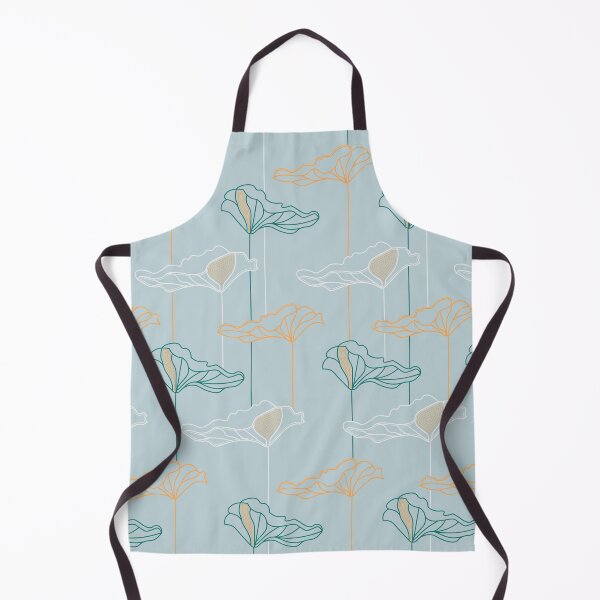 Item preview, Drawing of lotus leaves in a modern style designed and sold by MarinaVinnik.