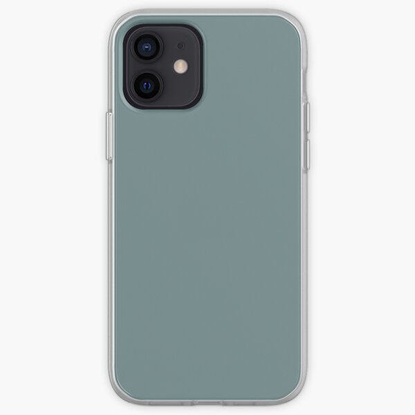 Cool Tropical Blue-Green Solid Color Pairs To Benjamin Moore Aegean Teal 2136-40 2021 Color of the Year iPhone Soft Case