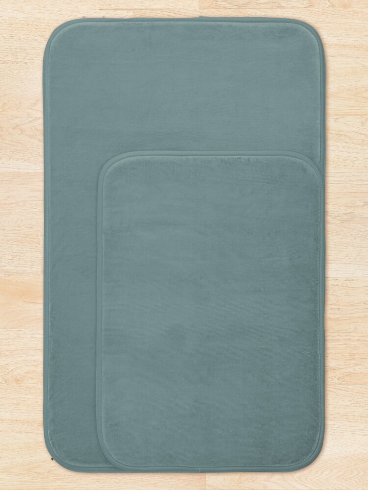 Alternate view of Cool Tropical Blue-Green Solid Color Pairs To Benjamin Moore Aegean Teal 2136-40 2021 Color of the Year Bath Mat