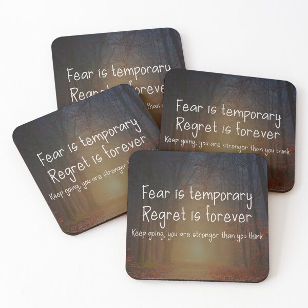 Item preview, Fear is Temporary - Regret is Forever designed and sold by Expandingyourreality.