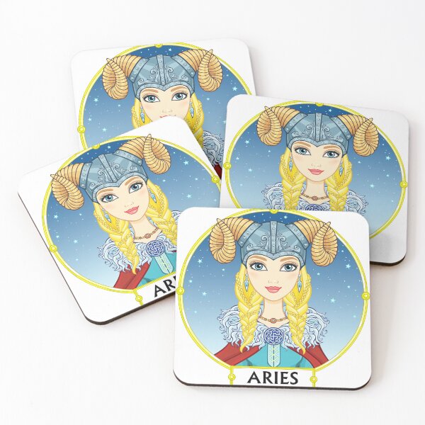 Item preview, Zodiac sign Aries. Fantastic princess, animation portrait. Background - a frame, the night star sky.  designed and sold by YanaZvereva.