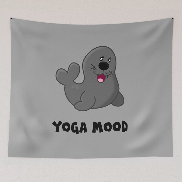 Item preview, Yoga Mood Seal gray designed and sold by oxoxoxo.