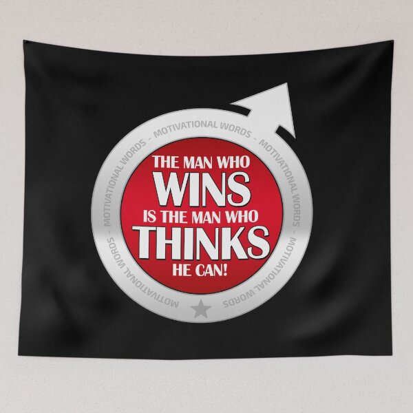 Item preview, The man who wins is the man who thinks he can! Free life! designed and sold by Cristian Stefan.