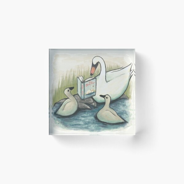 Swan Storytime Acrylic Block