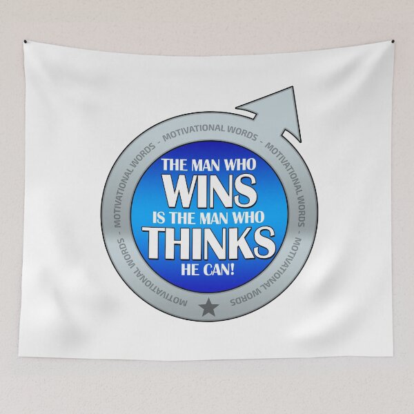 Item preview, The man who wins is the man who thinks he can! Free life! designed and sold by Cristian Stefan.