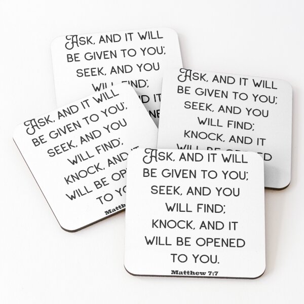 Item preview, Matthew 7:7 - Bible Verse designed and sold by LoA-Lady.