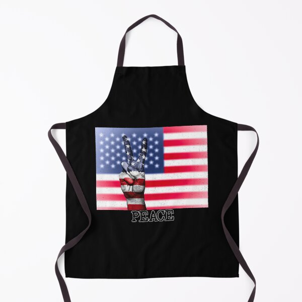 Item preview, Peace Sign Hand on Distressed American Flag USA designed and sold by merch-Mashed.