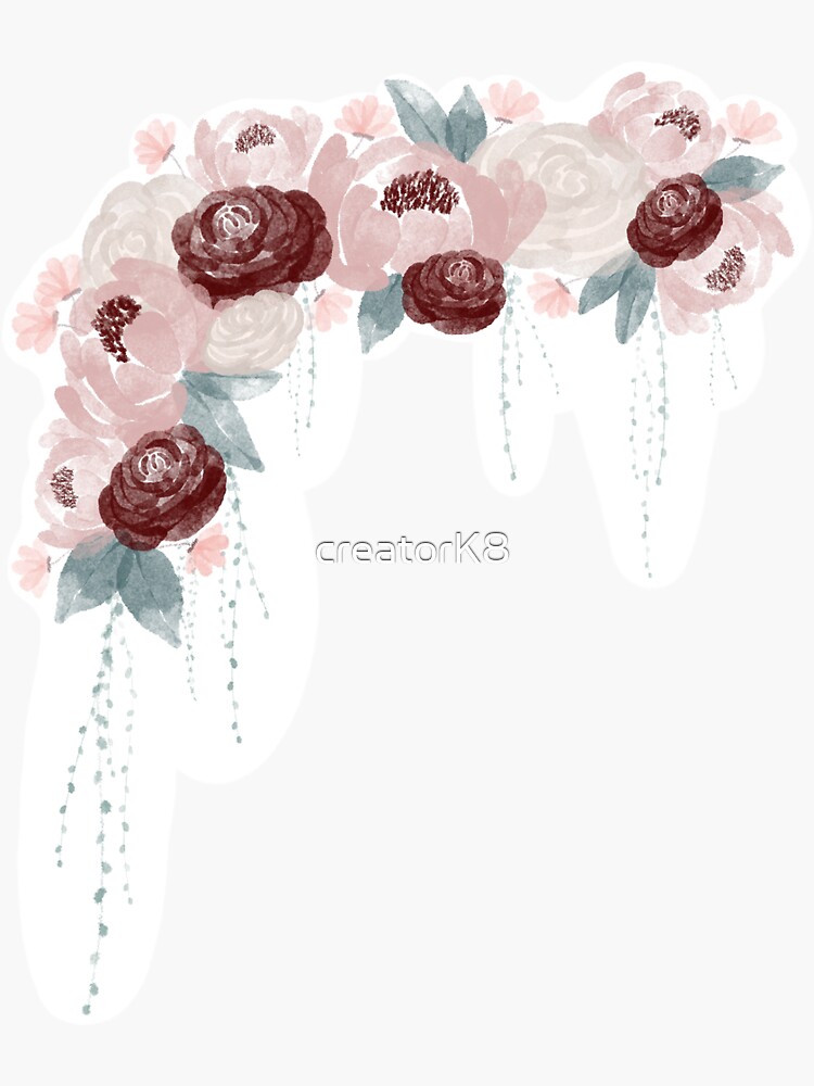 Watercolor Floral Stickers 2 Sticker for Sale by CassiSelby