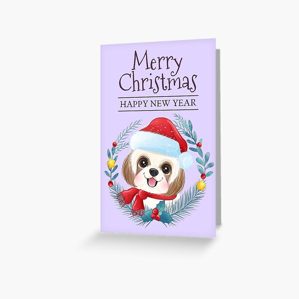 Dog Bichon Havanese Christmas Wishes Greeting Card
