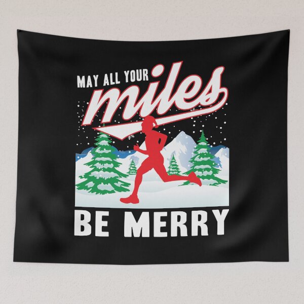 Item preview, May All Your Miles Be Merry Christmas Run Gift Running designed and sold by Extrakt.