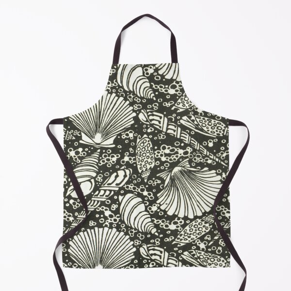 Item preview, Art Nouveau Seashell Pattern - Vintage Retro Black and White Design designed and sold by elevens.