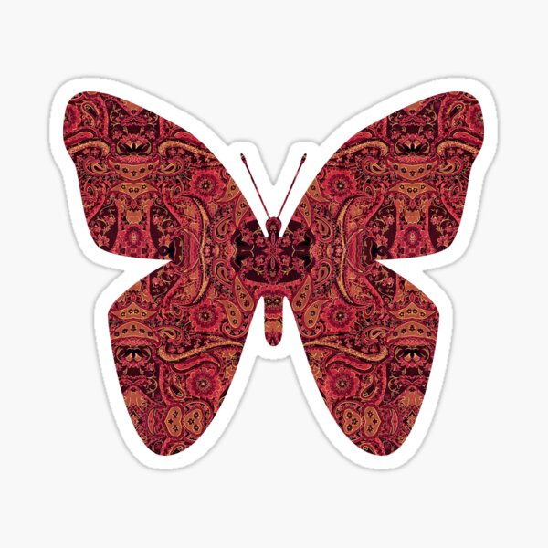 Paisley Design in Autumn Tones Sticker