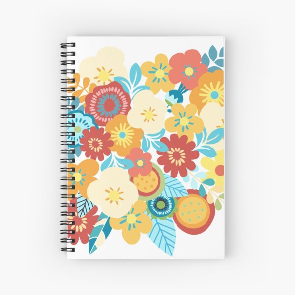 Bohemian floral boho-chic style print Spiral Notebook