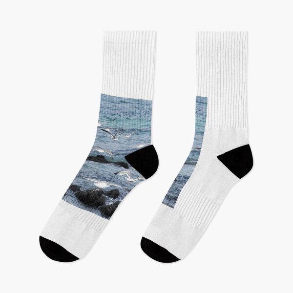 Item preview, View of migratory birds flying on the jeju  island sea in Korea. designed and sold by human8891.
