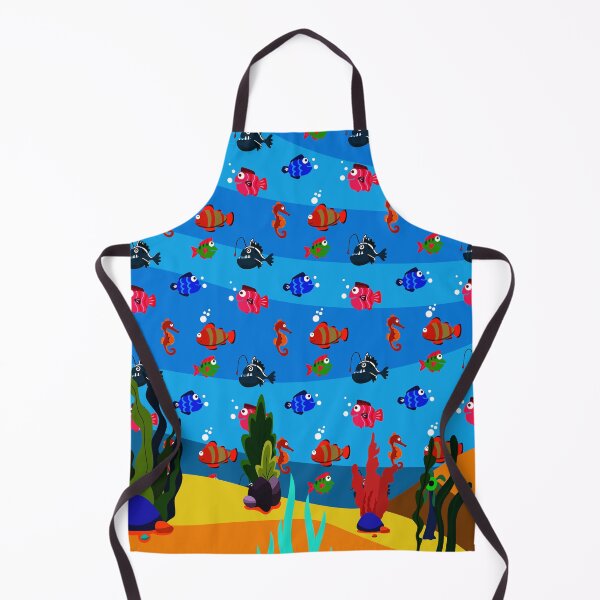 Item preview, Under water aquarium with anglerfish seahorse and clownfish designed and sold by AnKroDesigns.