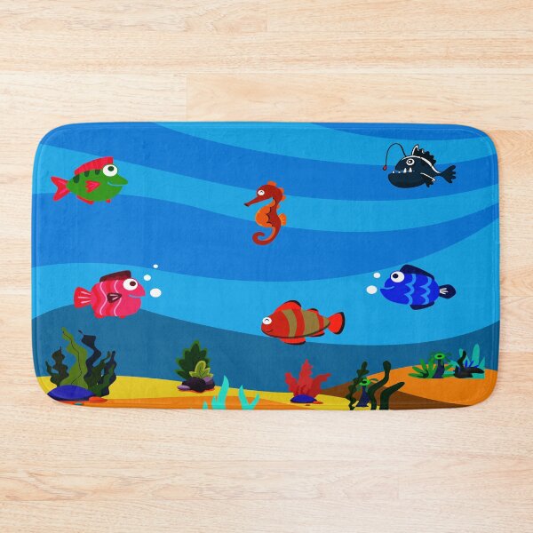 Item preview, Under water aquarium with anglerfish seahorse and clownfish designed and sold by AnKroDesigns.