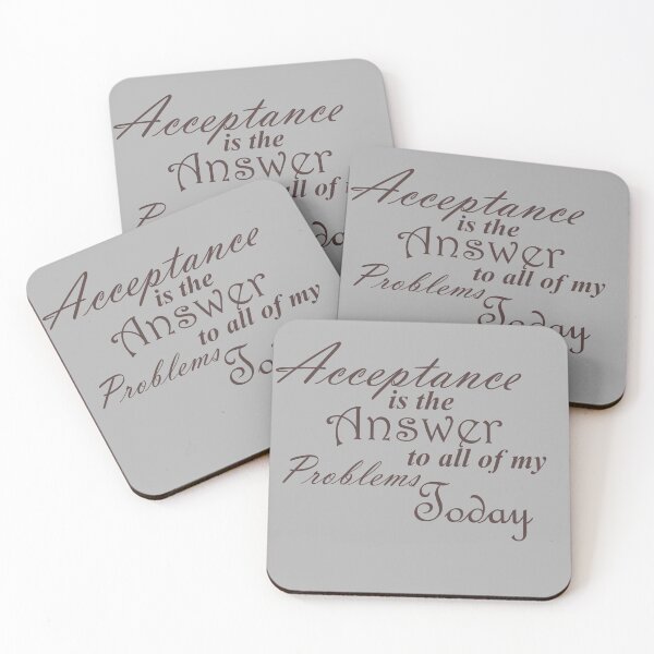 Item preview, Bold Acceptance is the Answer To All of My Problems Today Slogan Ladies from Alcoholics Anonymous Big Book Sobriety Gift  designed and sold by Zen  Goat.