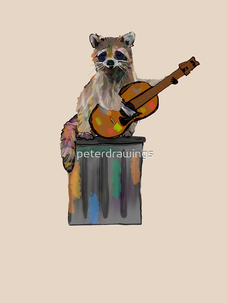"Rocky Raccoon Guitar playing Raccoon Beatles " T-shirt by