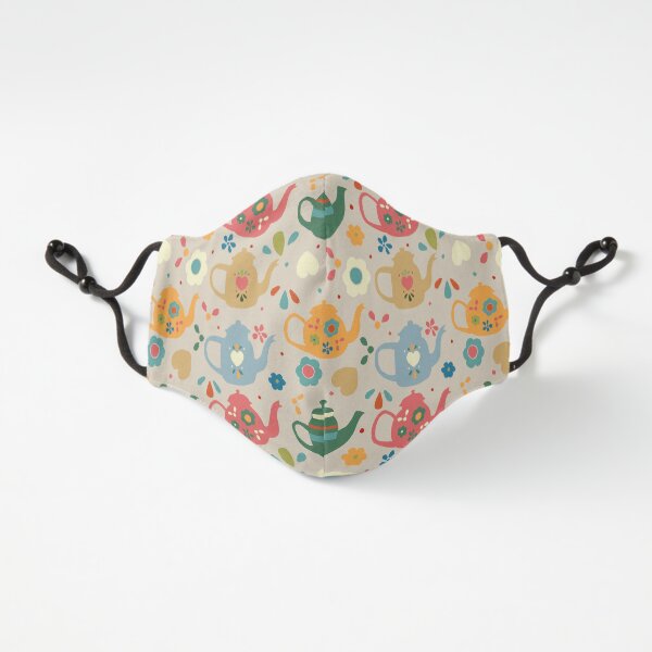 Folk Art Floral Teapots Fitted 3-Layer