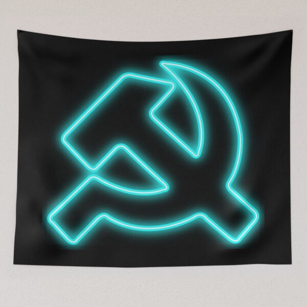 Item preview, Communism Symbol Neon Blue designed and sold by ArtofDissent.