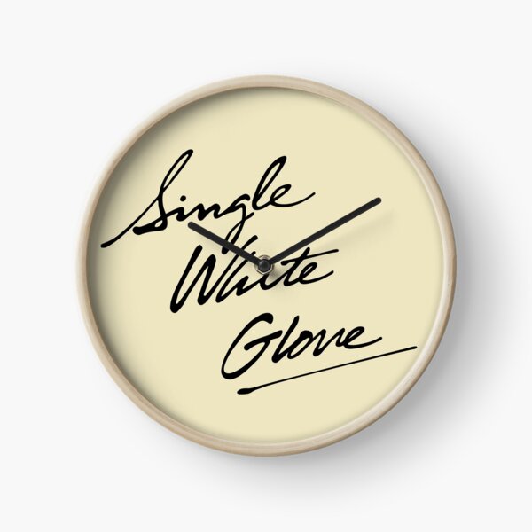 "Single White Glove" black logo (Michael Jackson 'Thriller') Clock