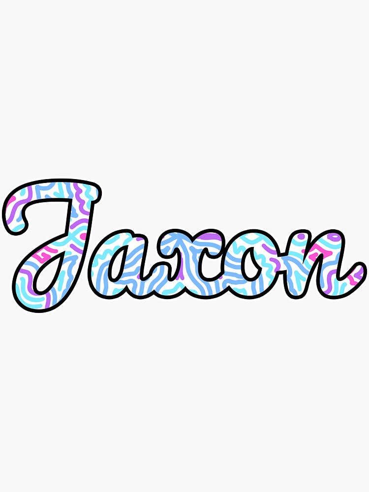"Jaxon Handwritten Name" Sticker for Sale by inknames Redbubble