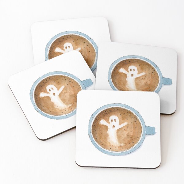 Item preview, Watercolor Ghost Latte Art designed and sold by daphsam.