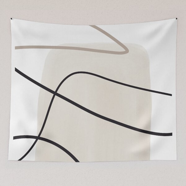 Item preview, Watercolor Shape with Abstract Lines designed and sold by AgataCreate.