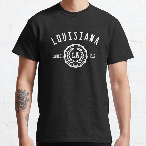 Shirts By Sarah Men's Made In Louisiana T-Shirt Since 1812 State Pride