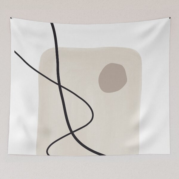 Item preview, Watercolor Shapes with Abstract Lines designed and sold by AgataCreate.