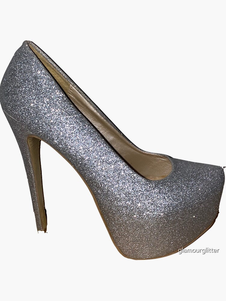 "Sparkly Glitter Platform High Heel" Sticker for Sale by glamourglitter
