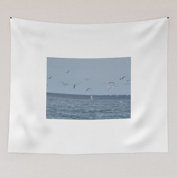 Item preview, View of migratory birds flying on the jeju  island sea in Korea. designed and sold by human8891.