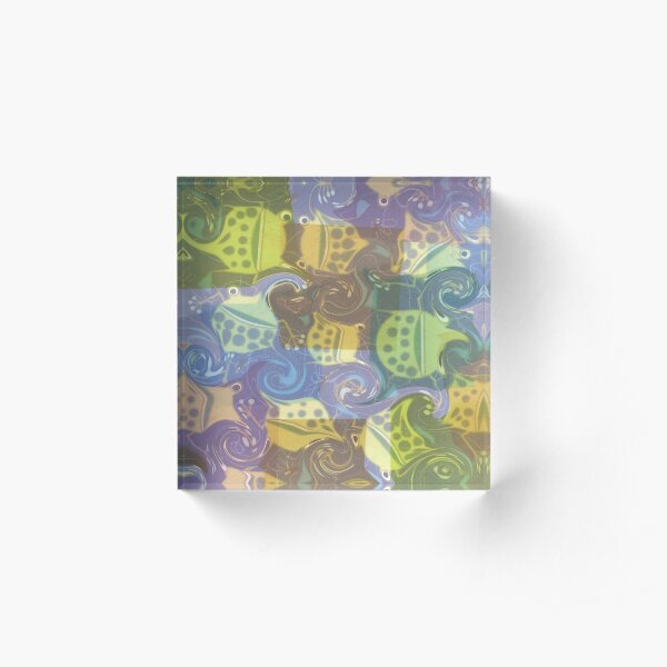 Froggy Swirl Acrylic Block