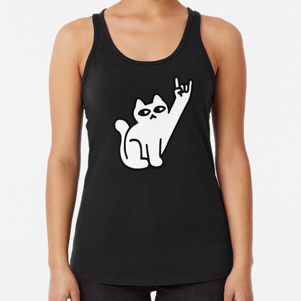 Cats Like Metal Racerback Tank Top