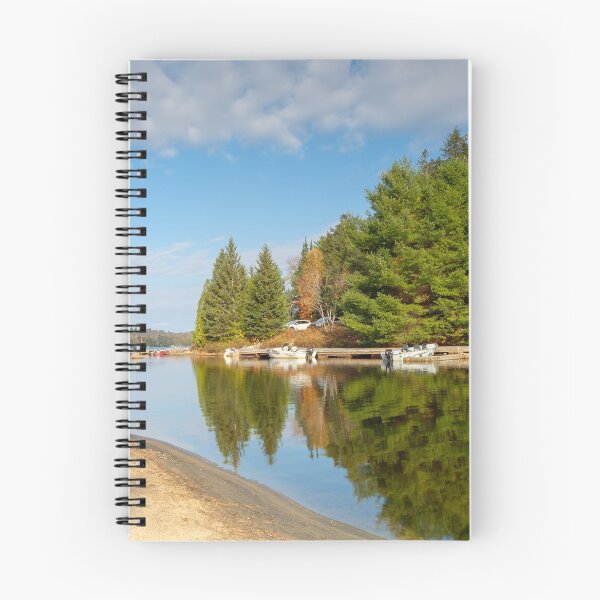 Item preview, Fall in Canada - red canoe and trees reflected in a lake designed and sold by VadimK.