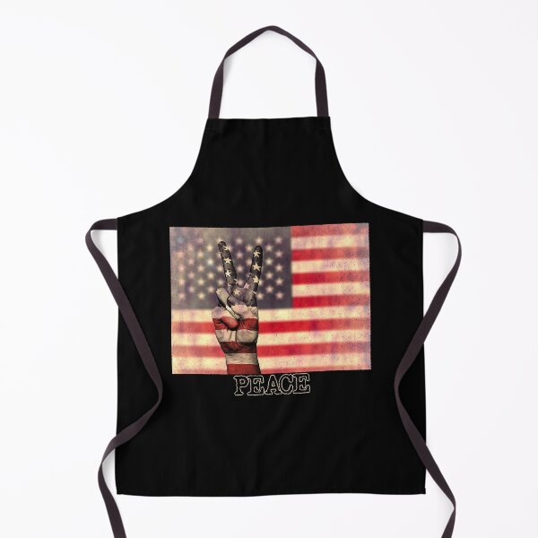 Item preview, Peace Sign Hand on Distressed American Flag USA designed and sold by merch-Mashed.