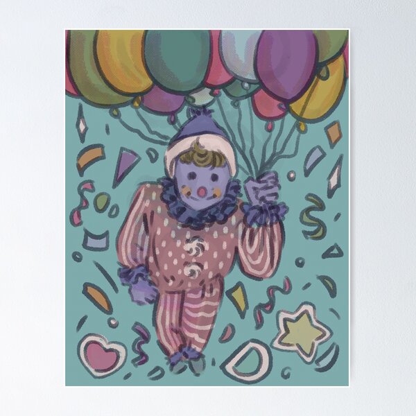 Item preview, Clown with Balloons designed and sold by glemiarts.