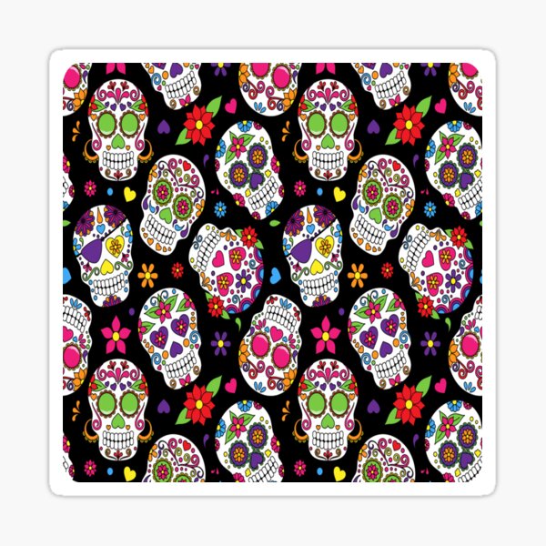 Item preview, Calavera Day of the Dead Skull | Day of the Dead (Día de Muertos) Skull Pattern and Colorful Flowers designed and sold by JOKERX94.