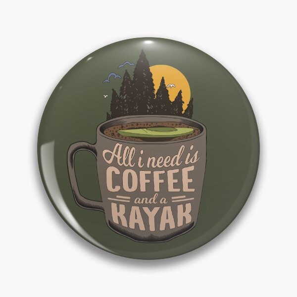 Item preview, Coffee & Kayak Art Gift For Kayaking and Paddling Lovers designed and sold by MrEddie10.