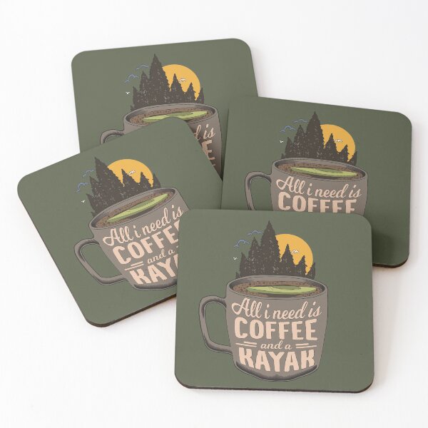 Item preview, Coffee & Kayak Art Gift For Kayaking and Paddling Lovers designed and sold by MrEddie10.