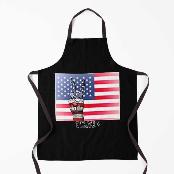 Item preview, Peace Sign Hand on Distressed American Flag USA designed and sold by merch-Mashed.