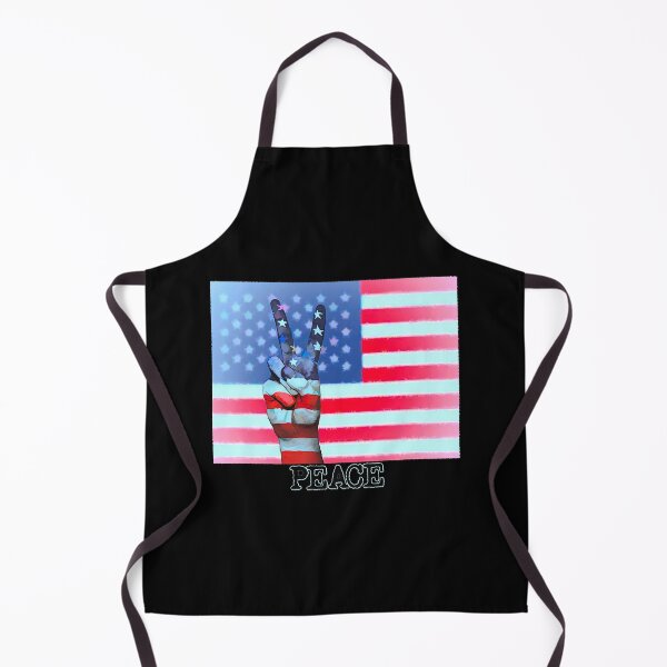 Item preview, Peace Sign Hand on Distressed American Flag USA designed and sold by merch-Mashed.
